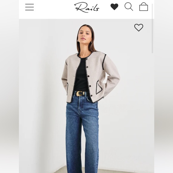 Rails Beige and Black Accent Blazer - Picture 10 of 10